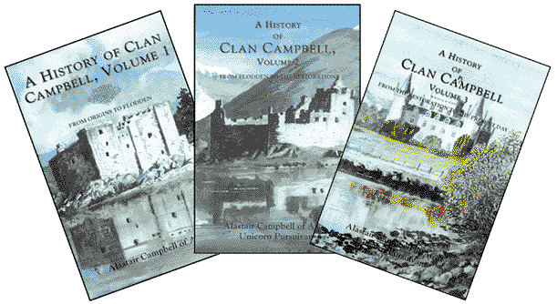 History of Clan Campbell, 3-volumes Book Covers by Alastair Lorne Campbell of Airds