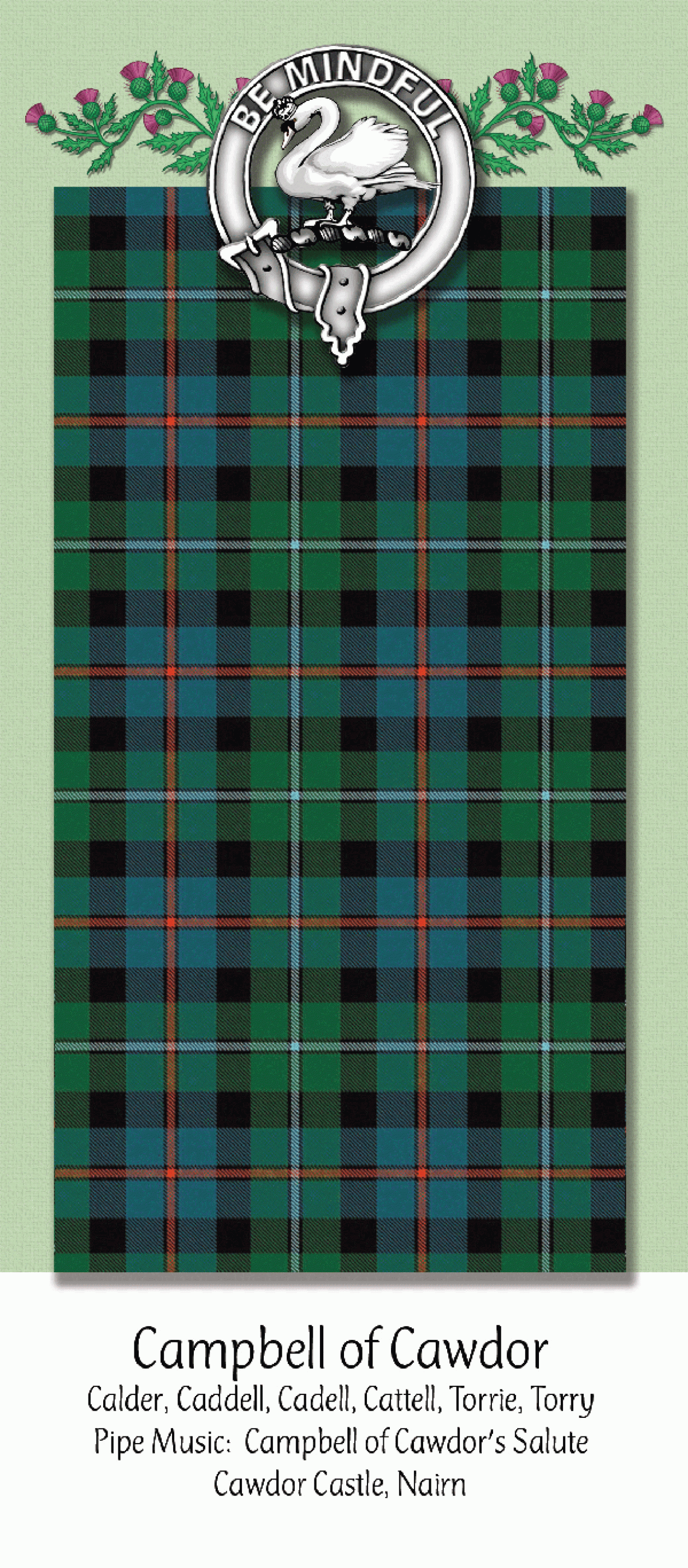 Scottish Tartan Campbell of Cawdor Modern Clan Short Sleeve Shirt Plaid Style