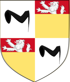 Arms of the Earl of Loundoun bearing the surname "Abney-Hastings"