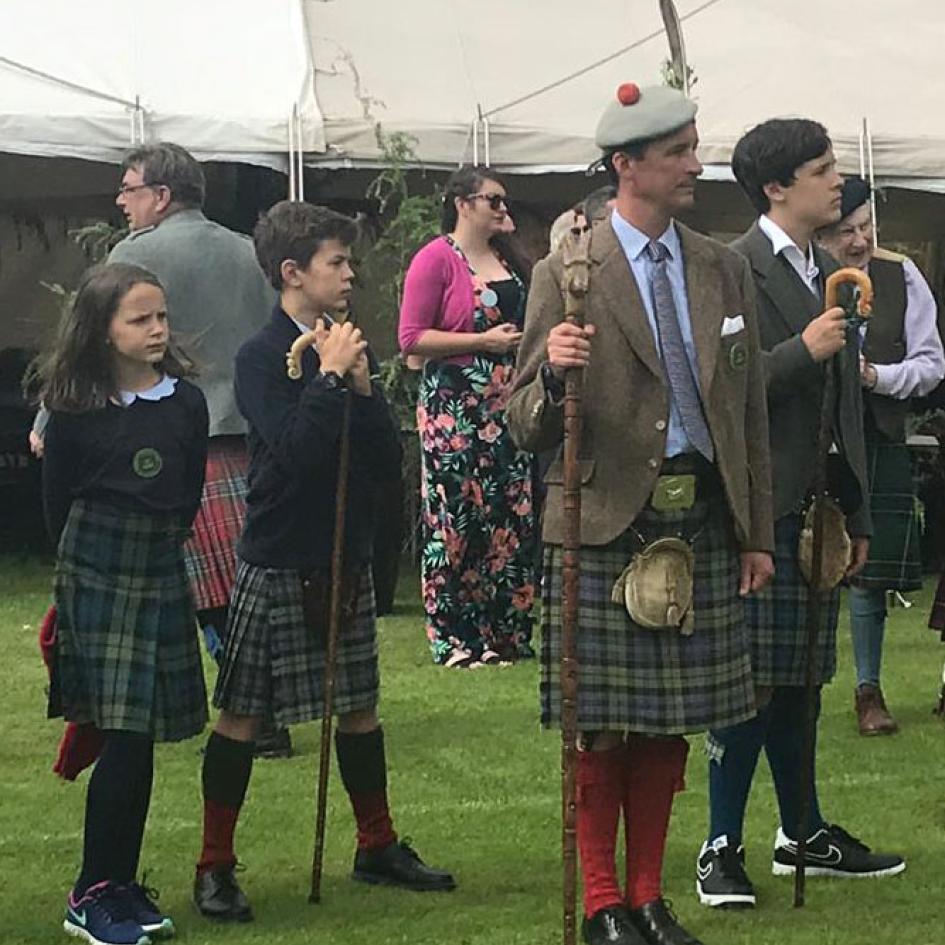 The Duke of Argyll and his Children at the 2019 Inveraray Highland Games